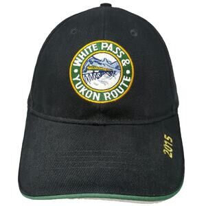 White Pass Yukon Route Hat Black One Size Baseball Cap 2015 Skagway Alaska Train